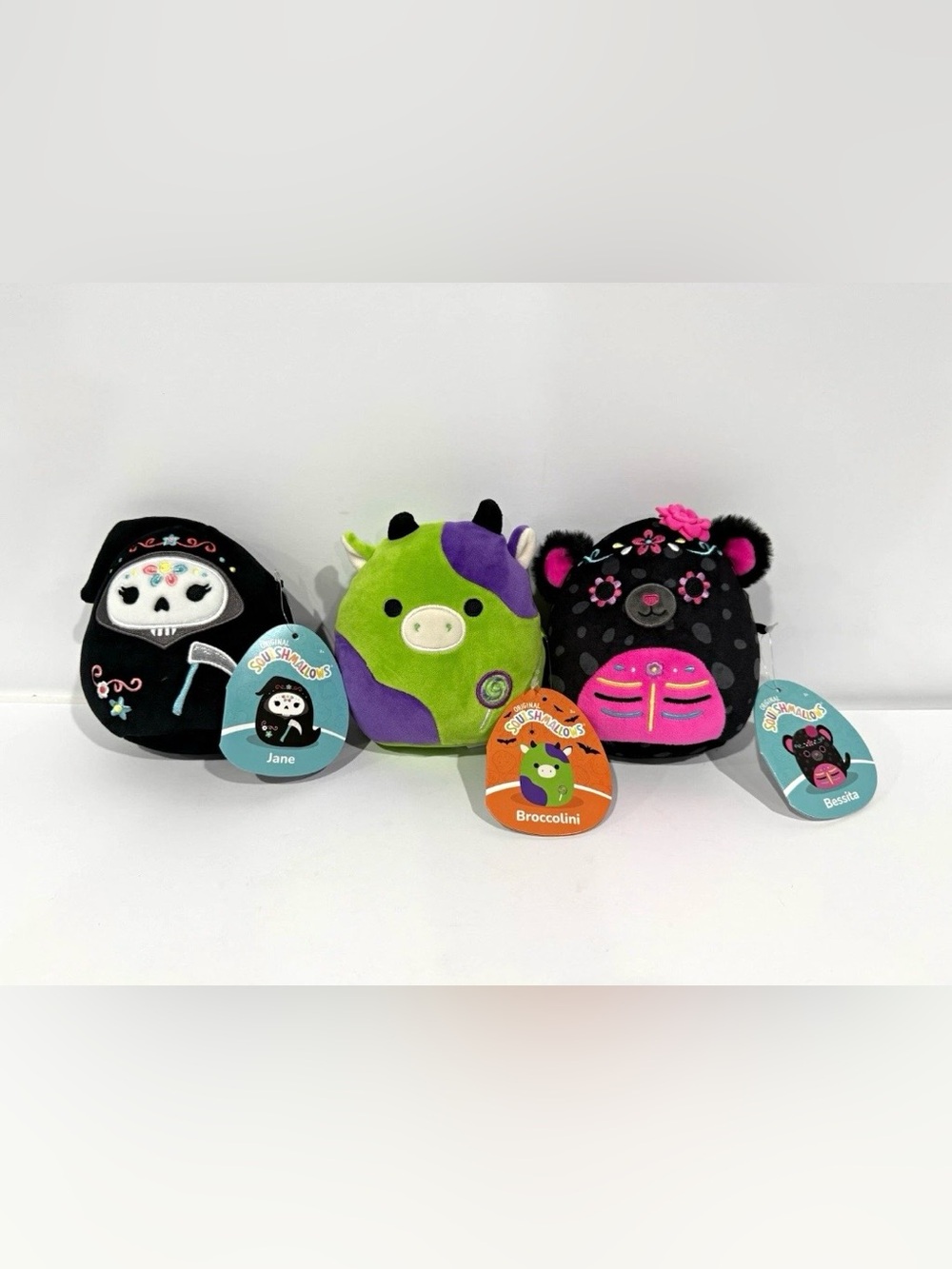 Squishmallows 2026 Halloween Trio Lot of 3 NWT Bessita, Broccolini and Jane